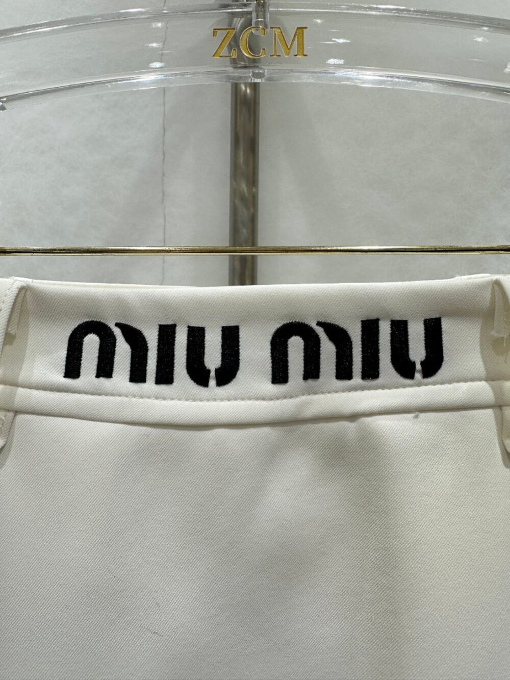 😙Miu Miu😙 White Over-the-Knee Pleated Skirt - Picture 5 of 7